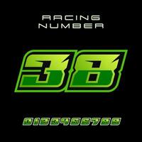 racing aantal 38 vector ontwerp sjabloon