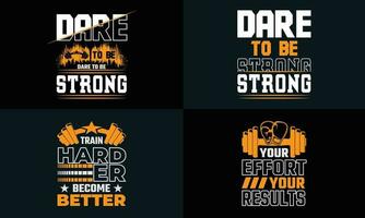 het beste typografie t overhemd ontwerp voor Sportschool en geschiktheid inspiratie en motivatie vector