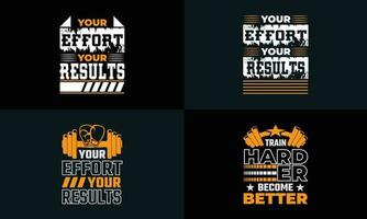 het beste typografie t overhemd ontwerp voor Sportschool en geschiktheid inspiratie en motivatie vector