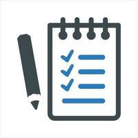checklist icoon. vector en glyph