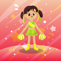 cheerleader cartoon vector