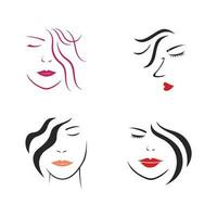 vrouw schoonheid logo sjabloon vector