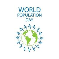 vector illustratie van wereld bevolking dag concept, 11 juli. overvol, overbelast, explosie van wereld bevolking en hongersnood.