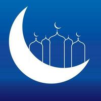 eid al adha eid mubarak Islamitisch festival sociaal media post sjabloon met koe geit maan vector