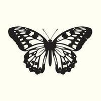 monarch vlinder silhouet vector illustratie achtergrond