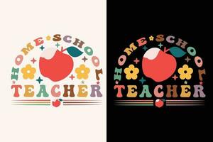 thuisschool leraar t-shirt, boer moeder overhemd ontwerp vector