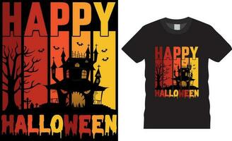 premie vector, gelukkig halloween t-shirt ontwerp vector sjabloon. gelukkig halloween