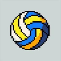 pixel kunst illustratie volley bal. korrelig volley bal. sport- volley bal icoon korrelig voor de pixel kunst spel en icoon voor website en video spel. oud school- retro. vector