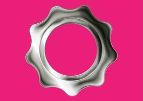 abstract zilver metaal uitrusting Aan roze achtergrond vector