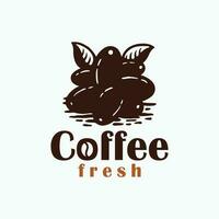 koffie fruit logo vector