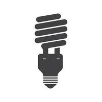 cfl lamp icoon, energie spaarder licht, elektriciteit symbool geïsoleerd vector illustratie.
