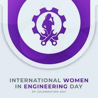 Internationale Dames in bouwkunde dag vector ontwerp illustratie voor achtergrond, poster, banier, reclame, groet kaart