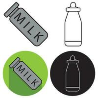 melk fles pictogram vector