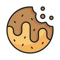 heerlijk chocola biscuit in modern ontwerp stijl, gemakkelijk naar gebruik en downloaden vector