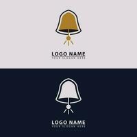 combinatie klok lamp hangende icoon logo. vector