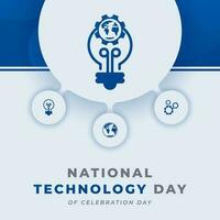 nationaal technologie dag viering vector ontwerp illustratie voor achtergrond, poster, banier, reclame, groet kaart