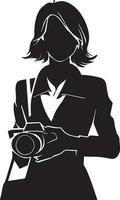 journalist vector silhouet illustratie