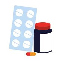 medicijn fles capsule vector