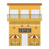 stedelijk gebouw koffie vector