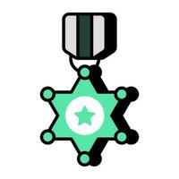sheriff insigne icoon in modieus vector ontwerp