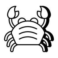 modern ontwerp icoon van krab vector