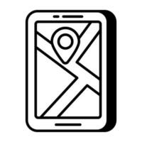 bewerkbare ontwerp icoon van mobiel plaats vector