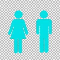 wc teken icoon. Toiletten icoon unisex.toilet symbool. vector Mens en vrouw pictogrammen.