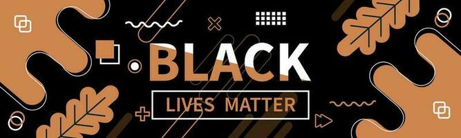 zwart leeft er toe doen banier voor protest, rally. ondersteuning voor Gelijk rechten van zwart mensen. verheven vuisten tegen Politie wreedheid vector
