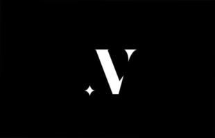 v alfabet letter logo voor bedrijf en bedrijf. creatieve belettering in zwart-wit. huisstijl branding ontwerp icoon vector