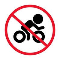 Nee fiets het rijden Oppervlakte en Nee fiets parkeren zone. vector. vector