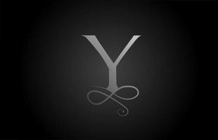 y zwart-wit elegante monogram ornament alfabet logo letterpictogram voor luxe. zakelijk en zakelijk brading-ontwerp voor zakelijke producten vector