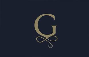 g elegante monogram ornament alfabet logo letterpictogram voor het bedrijfsleven. vintage corporate brading en belettering ontwerp voor luxe producten en bedrijf