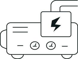 lijn pictogrammen verwant naar energie, elektrisch energie, elektriciteit. schets icoon verzameling. vector illustratie. bewerkbare beroerte