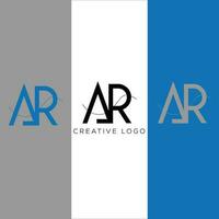 ar eerste brief logo ontwerp vector