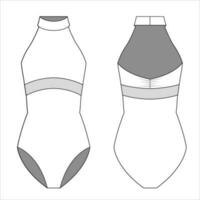 dans maillots voor meisjes en Dames vector cad