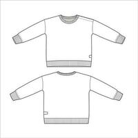 kinderen sweater schetsen vector mockup