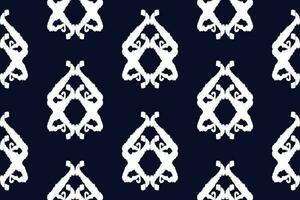 naadloos patroon van ikat paisley, traditioneel naadloos patroon, zwart achtergrond, aztec stijl, borduurwerk, abstract, vector, ontwerp illustratie voor textuur, kleding stof, afdrukken. vector