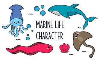 marinier leven vector tekenfilm oceaan karakter