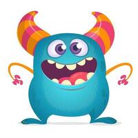 grappig tekenfilm monster of buitenaards wezen illustratie vector