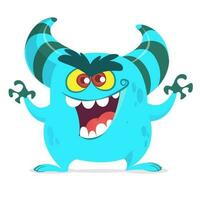 grappig tekenfilm monster of buitenaards wezen illustratie vector