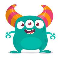 grappig tekenfilm monster of buitenaards wezen illustratie vector