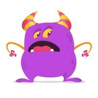 grappig tekenfilm monster of buitenaards wezen illustratie vector