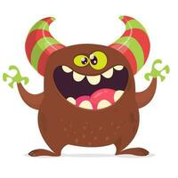 grappig tekenfilm monster of buitenaards wezen illustratie vector