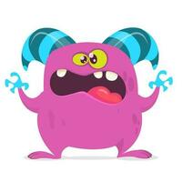 grappig tekenfilm monster of buitenaards wezen illustratie vector