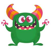 grappig tekenfilm monster of buitenaards wezen illustratie vector