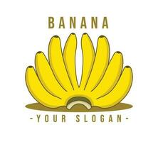 banaan logo, logo voor bedrijf. bundel van bananen logo. vector