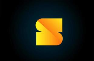 geometrische alfabet s letter logo voor bedrijf en bedrijf met gele kleur. bedrijfsbrading en belettering met futuristisch ontwerp en verloop vector