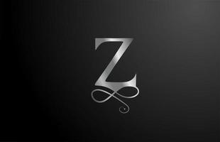 grijze z elegante monogram alfabet letter pictogram logo ontwerp. vintage bedrijfsbrading voor luxe producten en bedrijf vector