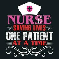 verpleegster besparing leeft een geduldig Bij een tijd vector