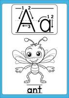alfabet magie, betoverend traceren voor kinderen vector